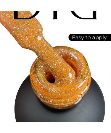 Didier Lab - Premium UV Gel Nail Polish - Brillant No. 13 - Gel Nail Varnish - Nail Art - Long-Lasting High Gloss Wear - Orange Gel Nail Polish - Gel Nails - Glitter Gel Nail Polish - Rich Pigment - Buy Online on GoSupps.com