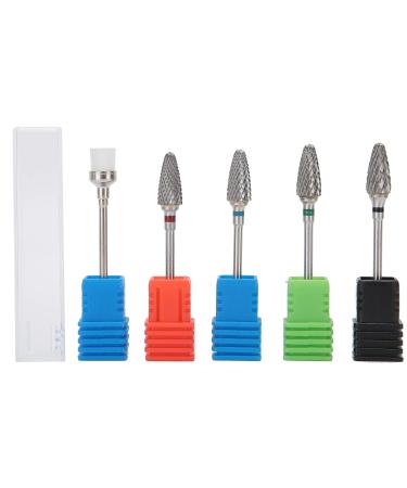 5pcs Tungsten Steel Nail Drill Bit Set | 2.35mm Polishing & Grinding Head for Dead Skin Removal - Buy Online on GoSupps.com