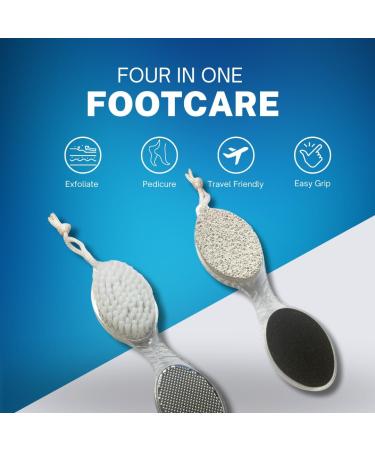 4 in 1 Multi-Function Foot File Pedicure Brush - Complete Foot Care Kit Multi-Function Foot File for Home Pedicure & Manicure - Buy Online on GoSupps.com