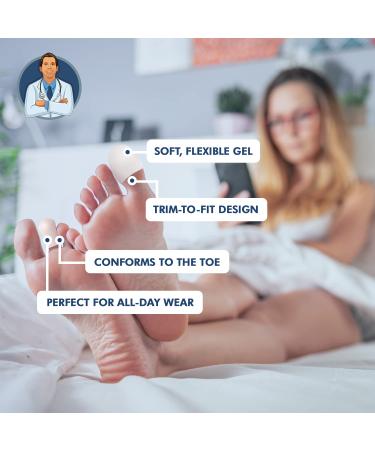 Dr. Frederick's Original Soft Gel Toe Protectors - 12 Pieces - Foot Pain Relief - Flexible Toe Caps for Men & Women - Toe Sleeves for Ingrown Toenails, Corns, Calluses, Blisters - Large (12 Count) - Buy Online on GoSupps.com