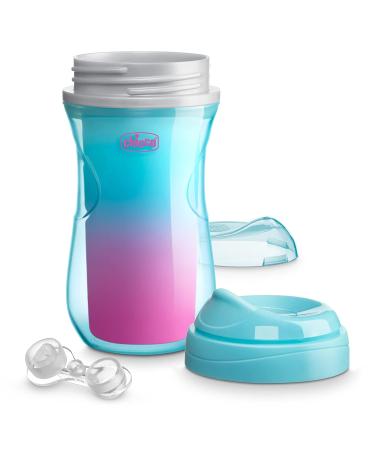 Chicco Insulated Rim Spout Trainer Sippy Cup 2pk - 9oz - Pink/Teal/Purple Ombre - Spill-Free Design - Ages 12m - Buy Online on GoSupps.com