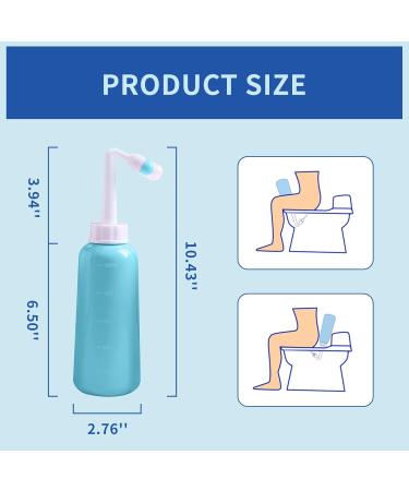 Shop 500ml Portable Peri Bottle for Postpartum Care | Travel Bidet for Women & Babies - Blue - Buy Online on GoSupps.com
