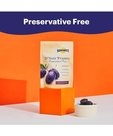 Sunsweet D'Noir Prunes 8 oz Pouch - 6 Pack | Preservative Free, Pitted, Gluten Free, Vegan, Low Fat, Unsweetened, Unsulfured | Rich in Dietary Fiber and Natural Minerals - Buy Online on GoSupps.com
