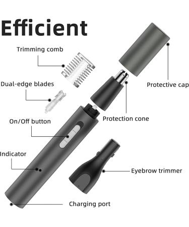 Rechargeable 3-in-1 Ear & Nose Hair Trimmer Set | Waterproof Body Grooming Kit for Men | Painless Beard Trimmer & Multi-Functional Grooming Tool - Buy Online on GoSupps.com