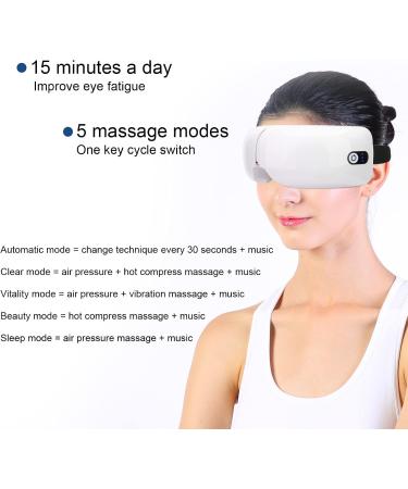 Buy Electric Eye Massager with Air Pressure Hot Compress & Vibration - Soothing Music for Relaxation - Buy Online on GoSupps.com