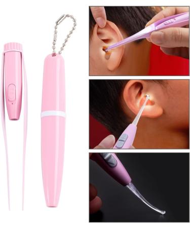 USB Rechargeable Earwax Removal Tool Set for Kids - Pink Ear Cleaner with Light, Tweezers and Ear-Picking Tool - Buy Online on GoSupps.com
