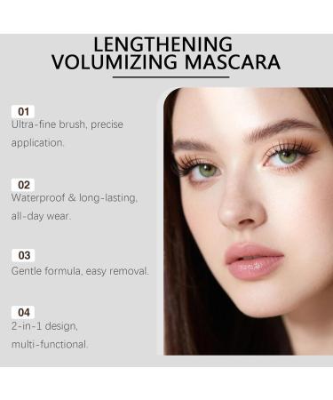 NTHFECG Waterresistant mascara black mascara volume and length small brush clumpfree dirtrepellent and waterresistant easy to remove 2 items - Buy Online on GoSupps.com