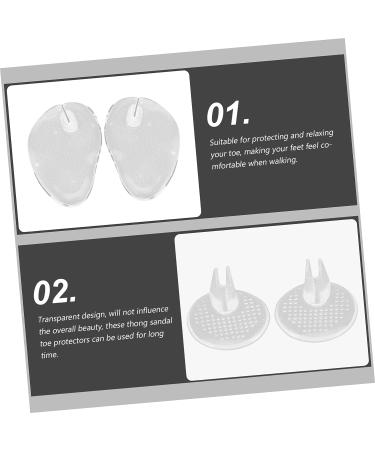 HEALEEP 4 Pairs Clear Silicone Gel Toe Post Pads - Toe Protectors for Big Toe Sandals - Buy Online on GoSupps.com