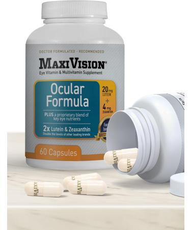 MaxiVision Ocular Formula - AREDS2 - Eye Vitamins & Multivitamin - Lutein and Zeaxanthin - 1 Bottle (60 Capsules) - Buy Online on GoSupps.com