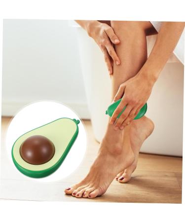 3 STK Avocado Torn Massage Globe & Yoga Roller - Portable Body Massager Fitness Foot Massage Device - 11x6.5cm - Green - Buy Online on GoSupps.com