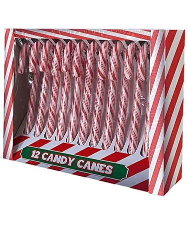 Christmas Candy canes | Holiday Festive Sweets | Candy Sticks| X-mas Sweets | Peppermint Red White & Green Candy Canes (12 Large candy Canes)