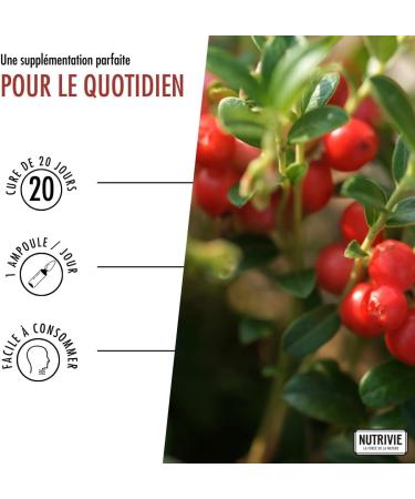 Nutrivie Organic Cranberry 20 Phials Vegan Organic NUTRIVIE Made in France - Buy Online on GoSupps.com
