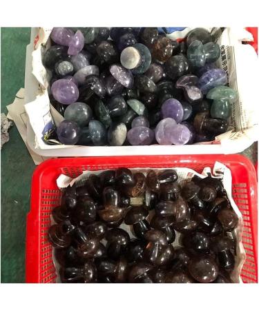 Natural Fluorite Quartz Gem Crystal Mushroom Polished Raw Stones Home Decoration Reki Gifts HOMEZHOU - Buy Online on GoSupps.com