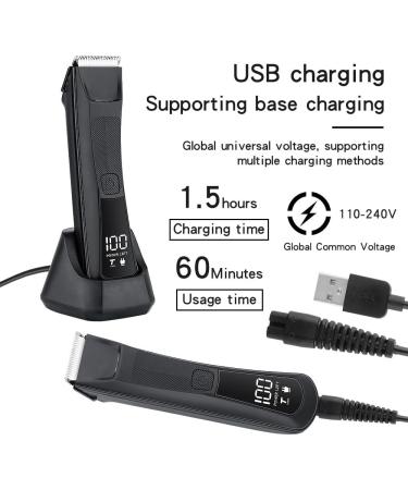 Pro Hair Clipper Washable Electric Groin & Body Trimmer for Men & Women Ball Shaver Body Groomer Beard Grooming Rechargeable Pubic Hair Trimmer - Buy Online on GoSupps.com