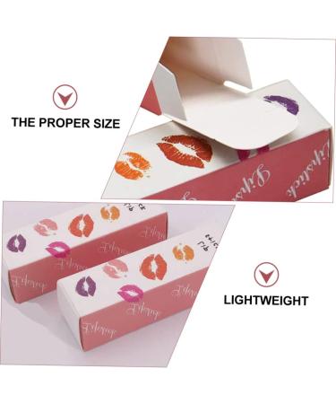 Buy Beatifufu 50pcs Lipstick Box Organizer | Kraft Paper Lip Balm & Lip Gloss Packaging Pink Tube Design | International Shipping Available - Buy Online on GoSupps.com