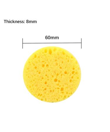 20 Pack Reusable Yellow Makeup Sponges - Natural Facial Cleaning & Makeup Removal Sponge - Buy Online on GoSupps.com