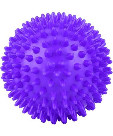Purple Massage Roller Ball - 7.5 cm Spiky Fitness Tool for Body Relaxation & Muscle Recovery - International Shipping Available - Buy Online on GoSupps.com