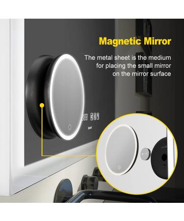 2.5X Magnifying Makeup Mirror with LED Lights | Touch Screen | 3 Color Modes | Portable & Rechargeable | 6 Inch Vanity Mirror - Buy Online on GoSupps.com