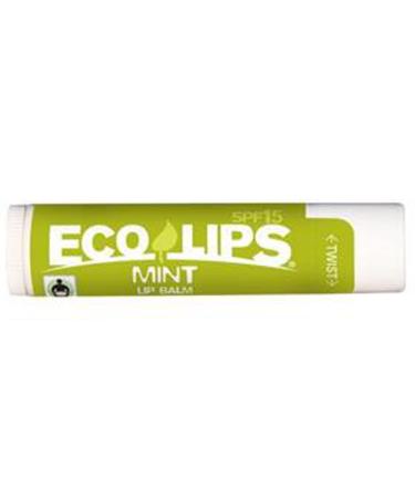 Mint SPF 15 Lip Balm Made with 70% Certified Organic - 0.15 oz (Eco Lips)