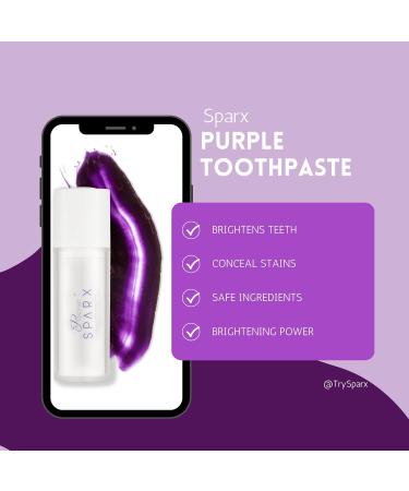 SPARX Purple Toothpaste - Teeth Whitening Stain Removal & Smile Brightener 1 fl oz - International Shipping Available - Buy Online on GoSupps.com