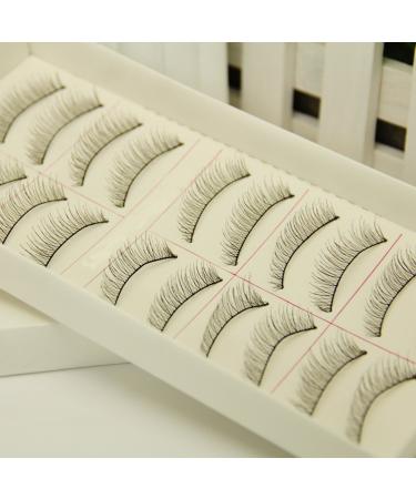 Buy 10 Pairs Handmade Short False Eyelashes - Natural Naked Makeup | International Shipping Available - Buy Online on GoSupps.com