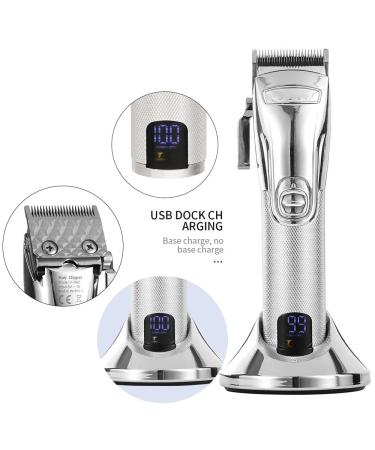 Professional Hair Clippers for Men - Rechargeable Barber Trimmer with LCD Display - Gold Electric Hair Clipper for Salon Use - Buy Online on GoSupps.com
