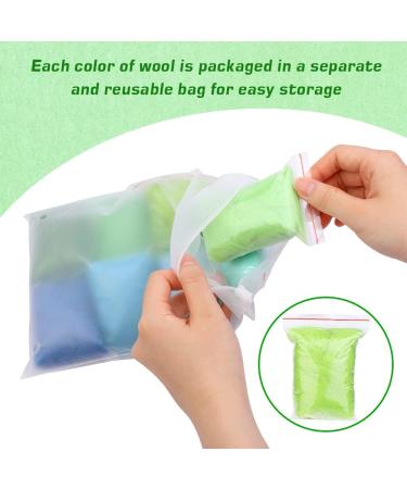 8 Colors Nature Wool Roving Set for Needle Felting and DIY Crafts - Buy Online on GoSupps.com