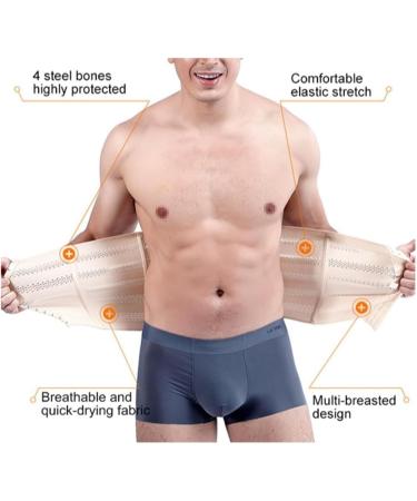 Back Support Back Brace Lumbar Support Abdomen Shaper Compression Beer Belly Slimmer Stomach Wraps Workout Band Sports Back Support Belt(Beige X-Large) X-Large Beige - Buy Online on GoSupps.com