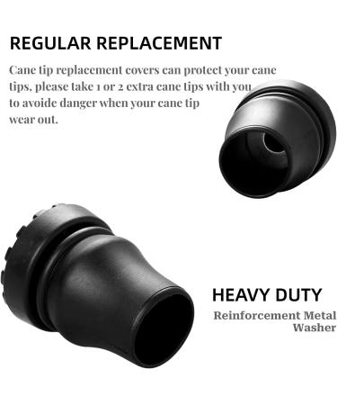 4Pcs 3/4 Inch Heavy Duty Rubber Cane Tips - Anti-Slip Replacement Tips for Walking Sticks, Canes, Seniors, and Crutches - Buy Online on GoSupps.com