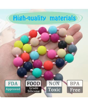 2PCS Silicone Chew Necklaces for Sensory Kids with Autism - Teething and Biting Relief for Boys and Girls - Buy Online on GoSupps.com