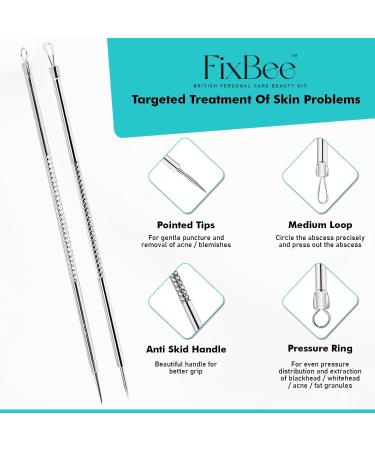 5PC Blackhead & Pimple Removal Kit with Tweezers - Facial Spot Popping Tool Set - Buy Online on GoSupps.com