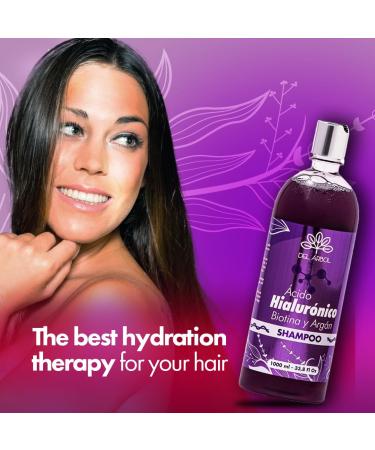 Biotin & Argan Fortifying Shampoo - SLS Free Vegan 1L with Hyaluronic Acid | Shop Internationally - Buy Online on GoSupps.com