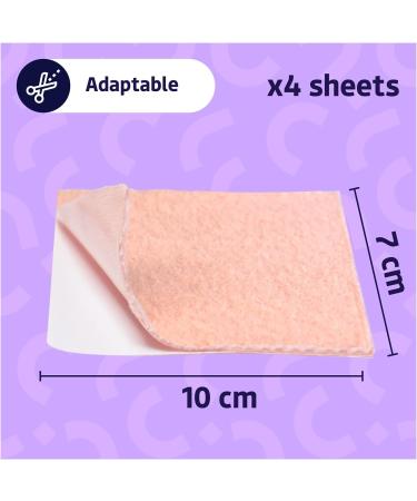 Feet BCN Moleskin - Durable Elastic Cotton Thin Adhesive Film for Shoe Friction - 4 Leaves (70x100mm) - Perfect Scratch Protection - Buy Online on GoSupps.com