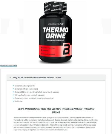 Buy Biotech BT Thermo Drine - 60 Capsules for Effective Weight Management & Fat Loss | International Shipping Available - Buy Online on GoSupps.com