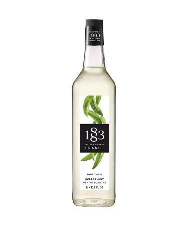 1883 Maison Routin Premium Peppermint Syrup for Cocktails Mocktails Coffee Tea Hot Chocolate Desserts Glass 1L Peppermint 1L Glass Bottle - Buy Online on GoSupps.com