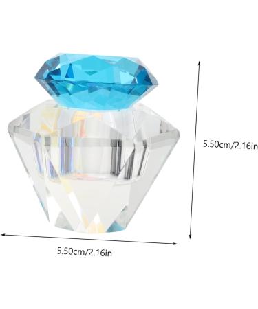 POPETPOP 2 Pcs Nail Art Crystal Cup Nail Powder Mixing Cups Crystal Dappen Dish Cups Glass Cup for Nail Liquid Clear Tumblers Acrylic Powder Bowl Diamonds With Cover Cup Bowl White Crystal 5.5x5.5cmx2pcs Bluex2pcs - Buy Online on GoSupps.com