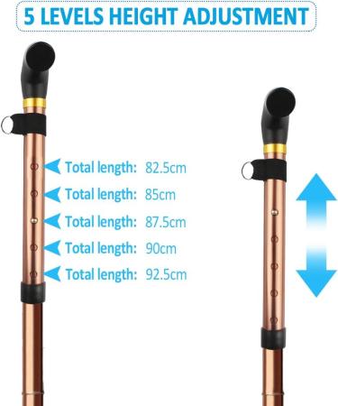 2 Pack Folding Walking Stick Collapsible Walking Travel Cane Portable Walking Stick with Non-Slip Rubber Base for Mountain Climbing Trekking Hiking Travel - Buy Online on GoSupps.com