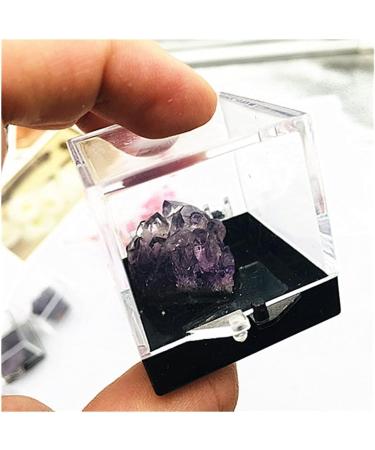 Natural Amethyst Specimen Crystal Stone and Crystal Quartz Crystal Cluster Box Home Desk Decor for dingchi 1sets - Buy Online on GoSupps.com