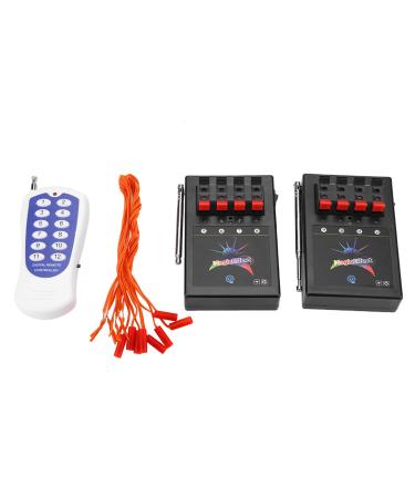 LIZEALUCKY Professional 12 Channel Wireless Fireworks Firing System,Remote Control Electronic Fireworks with 2 receivers Relay Switch Transmitter
