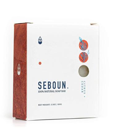 Cedar & Citrus Soap - 100% Natural Handmade Bar Soap for Body & Hair | Olive & Coconut Oil | 3.5oz - Buy Online on GoSupps.com