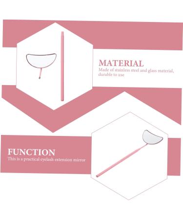 Eyelash Inspection Mirror | Handheld Lash Shaped Mirror for Eyelash Extensions | Black Crescent Moon Glass | 16.5x5x0.8cm - Buy Online on GoSupps.com