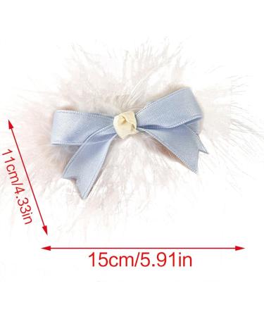 PLCPDM Hair Clip Bangs Clip Sweet Girls Duckbill Clip Headdress Hair Accessories Bow Hairpin Blue - Buy Online on GoSupps.com