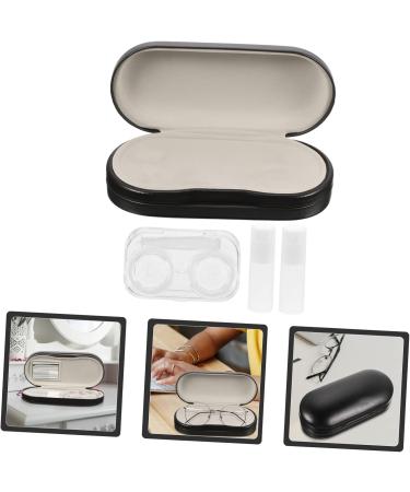 Solustrie Double-Layer Glasses Case - Travel Eyewear Storage for Contact Lenses & Glasses | Large Decorative Lensetui - Buy Online on GoSupps.com