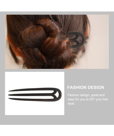 minkissy Ebony 3 Prong Hair Fork - U Shaped Hair Sticks Vintage Hairpin Hair Forks for Long Hair Wood Hair Clips Wood Hair Forks for Women Girls - Buy Online on GoSupps.com