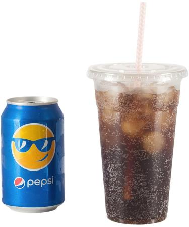 Belinlen 100 Sets 24 oz. Plastic Crystal Clear Cups with Flat Lids for Cold Drinks Iced Coffee Bubble Boba Tea Smoothie etc. (Coming with Extra 20 lids as Bonus) 24oz(100pack)with lids - Buy Online on GoSupps.com