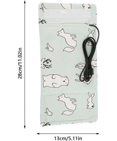 Portable USB Baby Bottle Warmer - Polar Bear Pattern | Insulated Heating Cover for Home & Travel - Buy Online on GoSupps.com