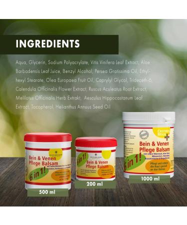 Cristinenmoor 6-in-1 Leg & Venous Care Balm (1000ml) - Relieve Varicose Veins Restless & Heavy Legs Vein Disorders | Shop Now! - Buy Online on GoSupps.com