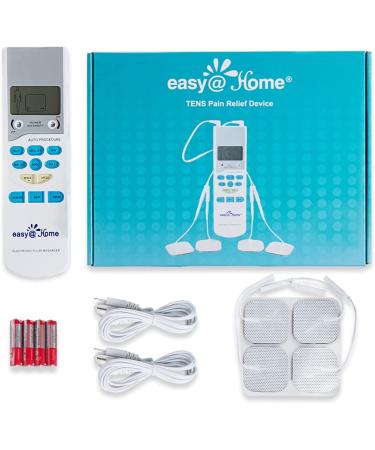 EasyHome TENS Unit Muscle Stimulator - Electronic Pulse Massager | Pain Relief Therapy Device | FSA Eligible OTC Home Use | EHE009 - Buy Online on GoSupps.com