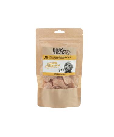 Dogs'n Tiger - 99% Meat + 1% Flaxseed Oil Dog Treats - Species-Specific Dog Treats with No Sugar Grains or Artificial Flavors (Chicken Fillet Pieces)