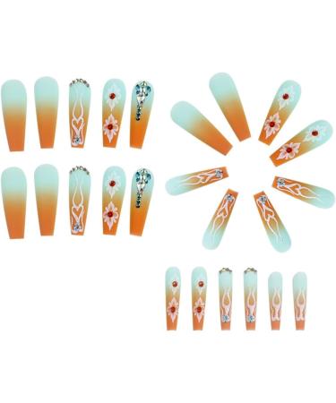 Nail art patches beautiful and fashionable nail patches finger decorations cosmetics and decorative products long nails for hot girls with diamonds gradient camellia nail patches finished fake n Bks1936 Gradient Flame Armor Piece - Buy Online on GoSupps.com